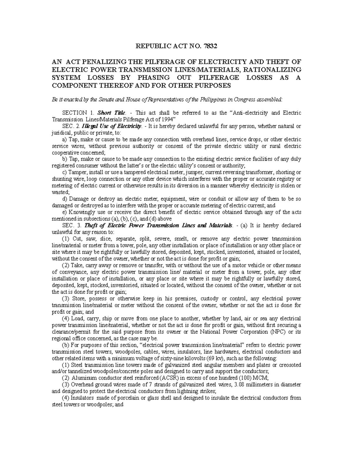 986-ra-7832-anti-pilferage-act-of-1994-republic-act-no-7832-an-act