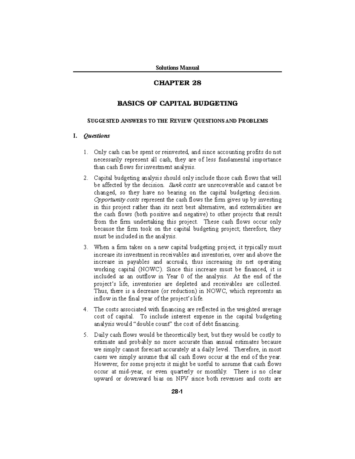 255541012 Chapter 28 Answer - Solutions Manual CHAPTER 28 BASICS OF ...