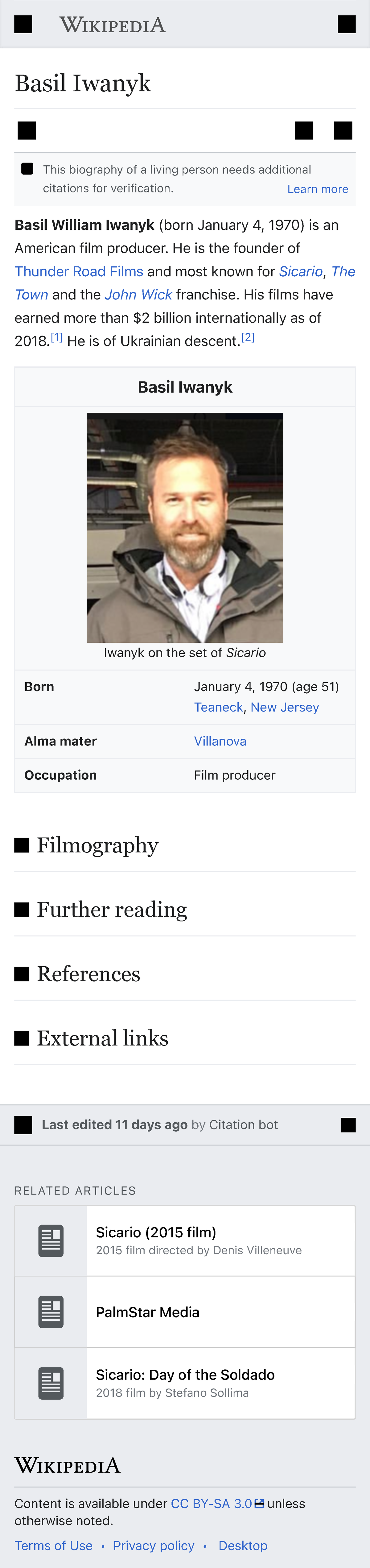 Basil Iwanyk Wikipedia Last edited 11 days ago by Citation bot