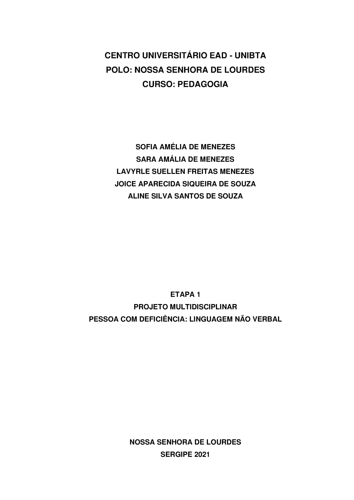 Etapa 1 Texto Cartaz - PROJETO MULTIDISCIPLINAR - CENTRO UNIVERSITÁRIO ...