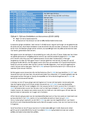 Samenvatting Geschiedenis Pabo 1 Tijdvak 7 - Tijdvakken Geschiedenis 1 ...