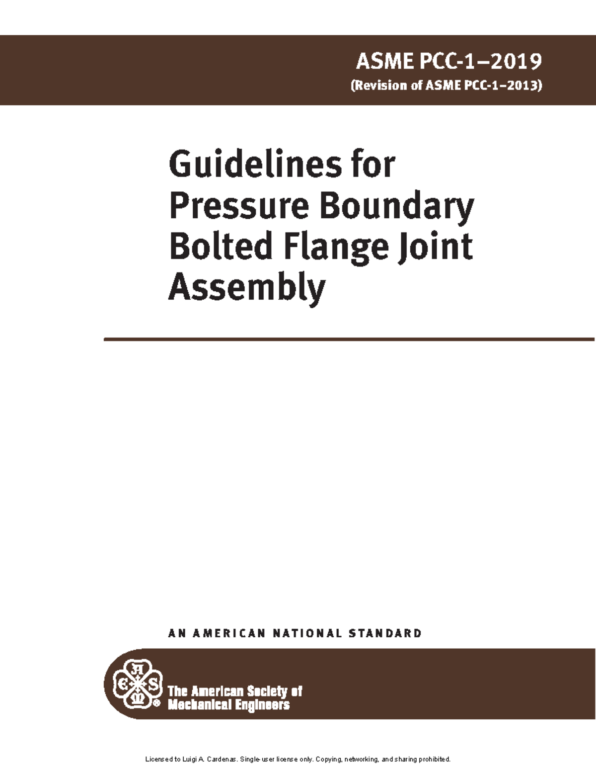 ASME PCC 1 2019 Norma para fabricacion ASME Guidelines for Pressure