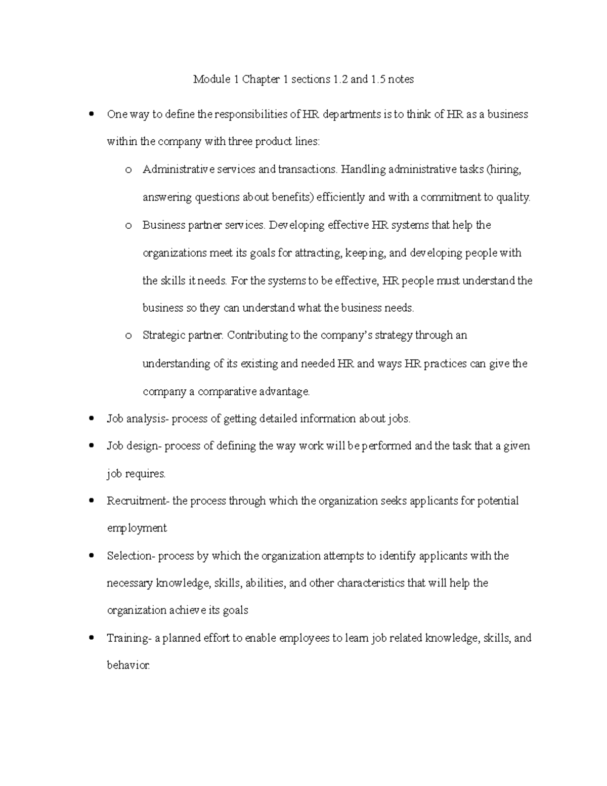 Module 1 notes - Module 1 Chapter 1 sections 1 and 1 notes One way to ...