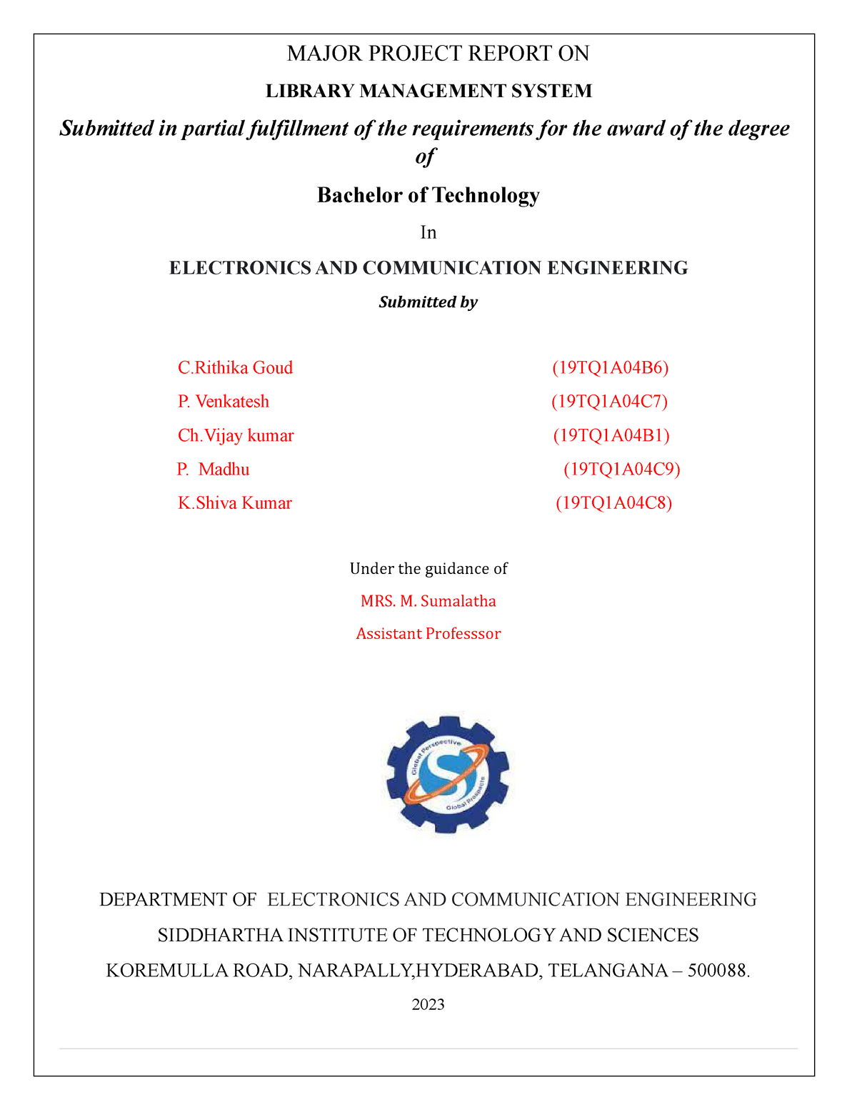 Library Management System^J Full Document - MAJOR PROJECT REPORT ON ...