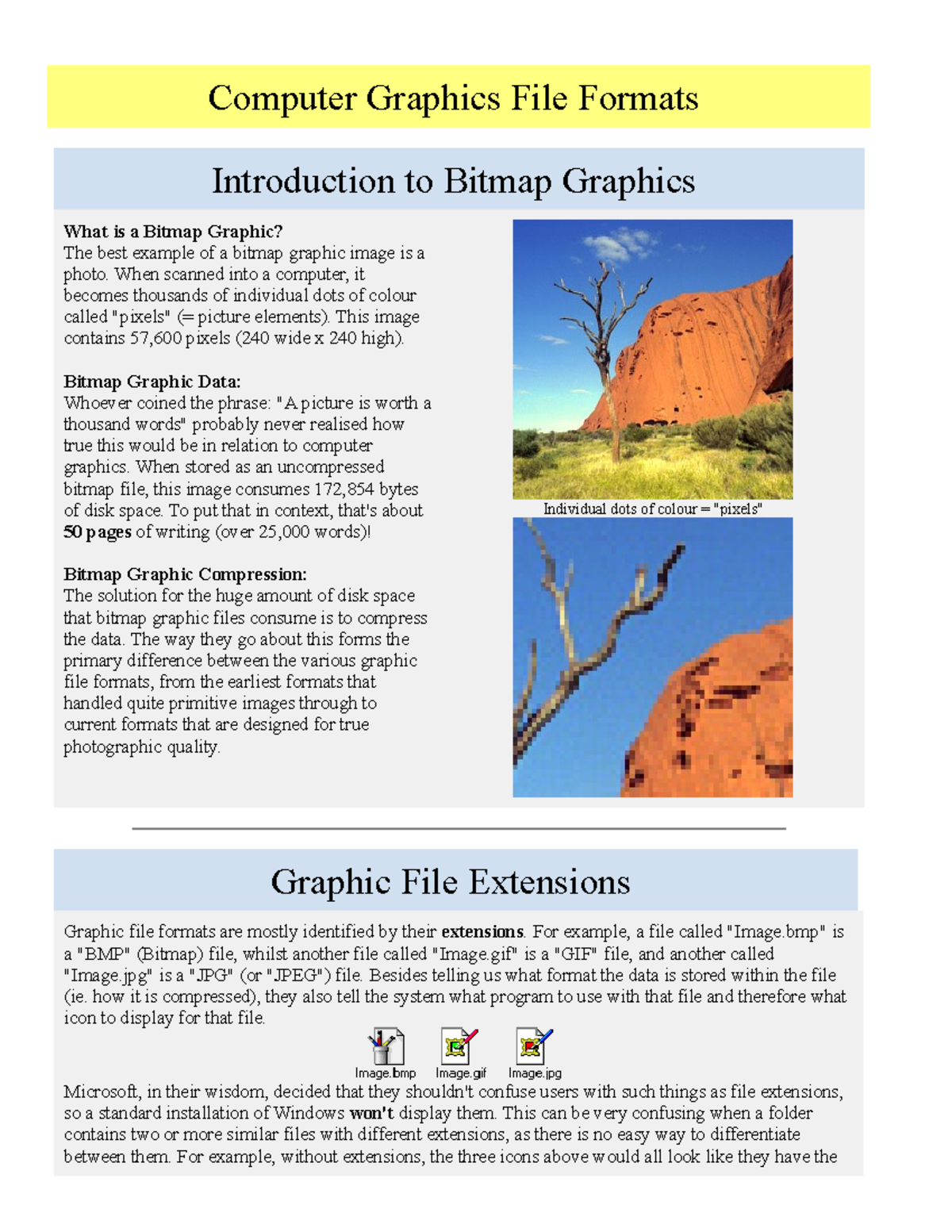 Computer Graphics File Formats When scanned into a computer, it