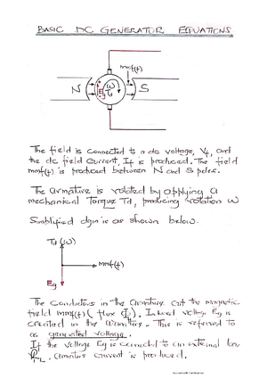 Basic DC generator equations - Electronic Commerce - Studocu