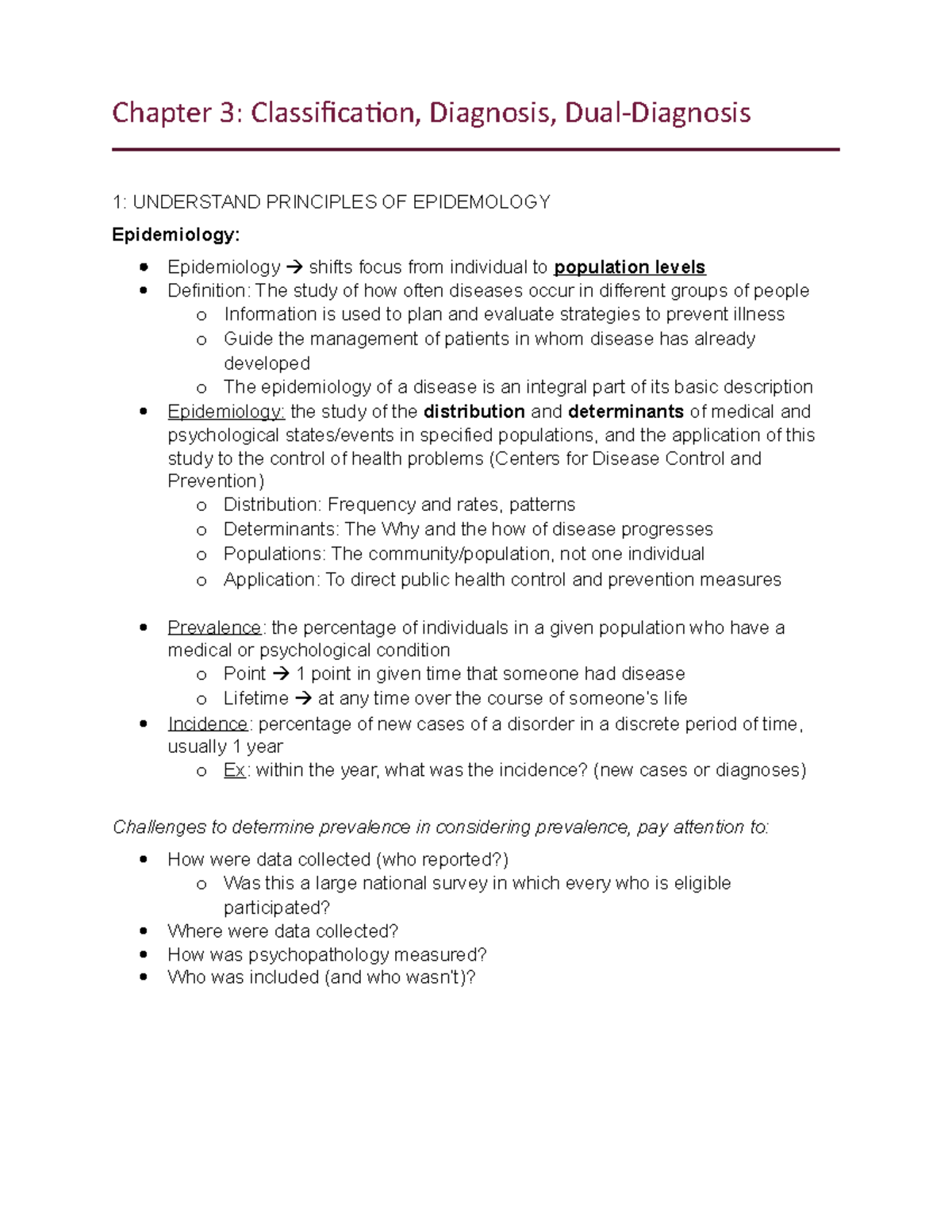 Chapter 3 Classification, Diagnosis, Dual Diagnosis - ) Epidemiology Of ...