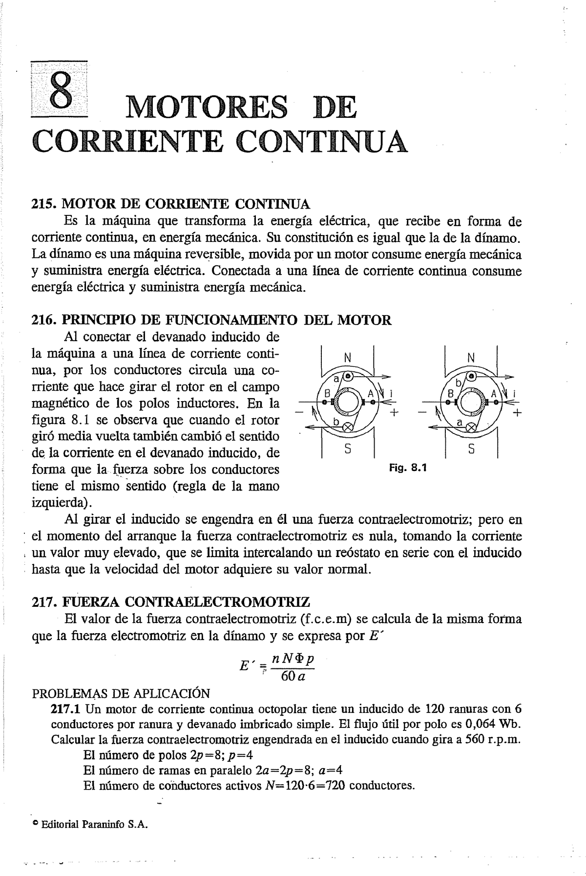 Tema 8 Motores De Corriente Continua 8 Motores De Corriente Continua 215 M O To R De 5425