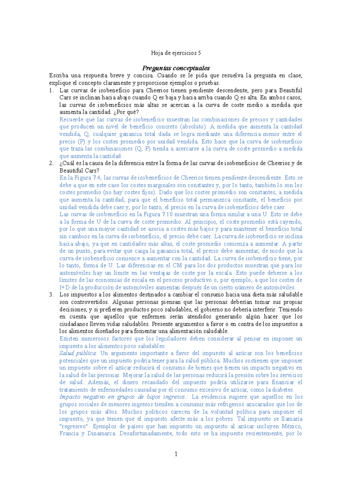 Hoja5 Soluciones - Hoja de ejercicios 5 Preguntas conceptuales Escriba