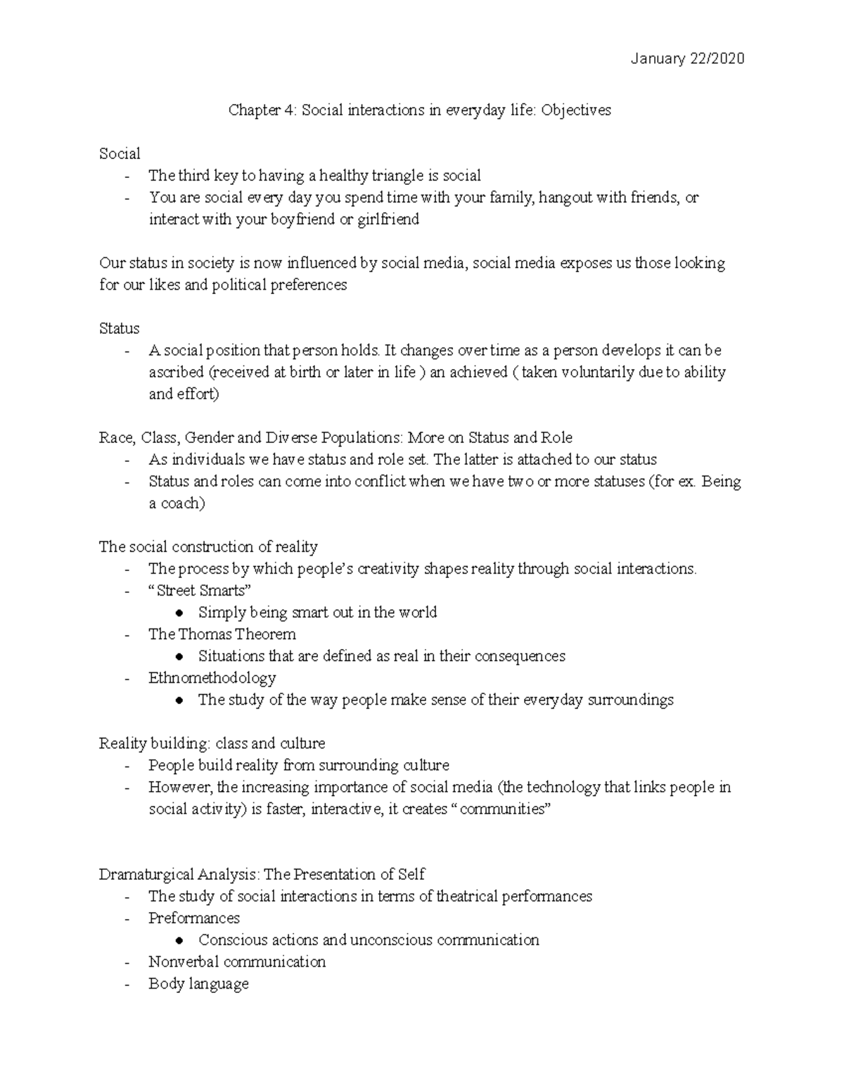 Socio 1101: Chapter 4 - January 22/ Chapter 4: Social interactions in ...