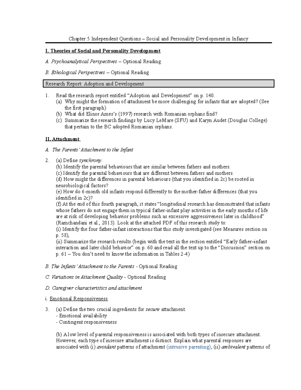 Chaper 5 Independent Questions - Chapter 5 Independent Questions Social ...
