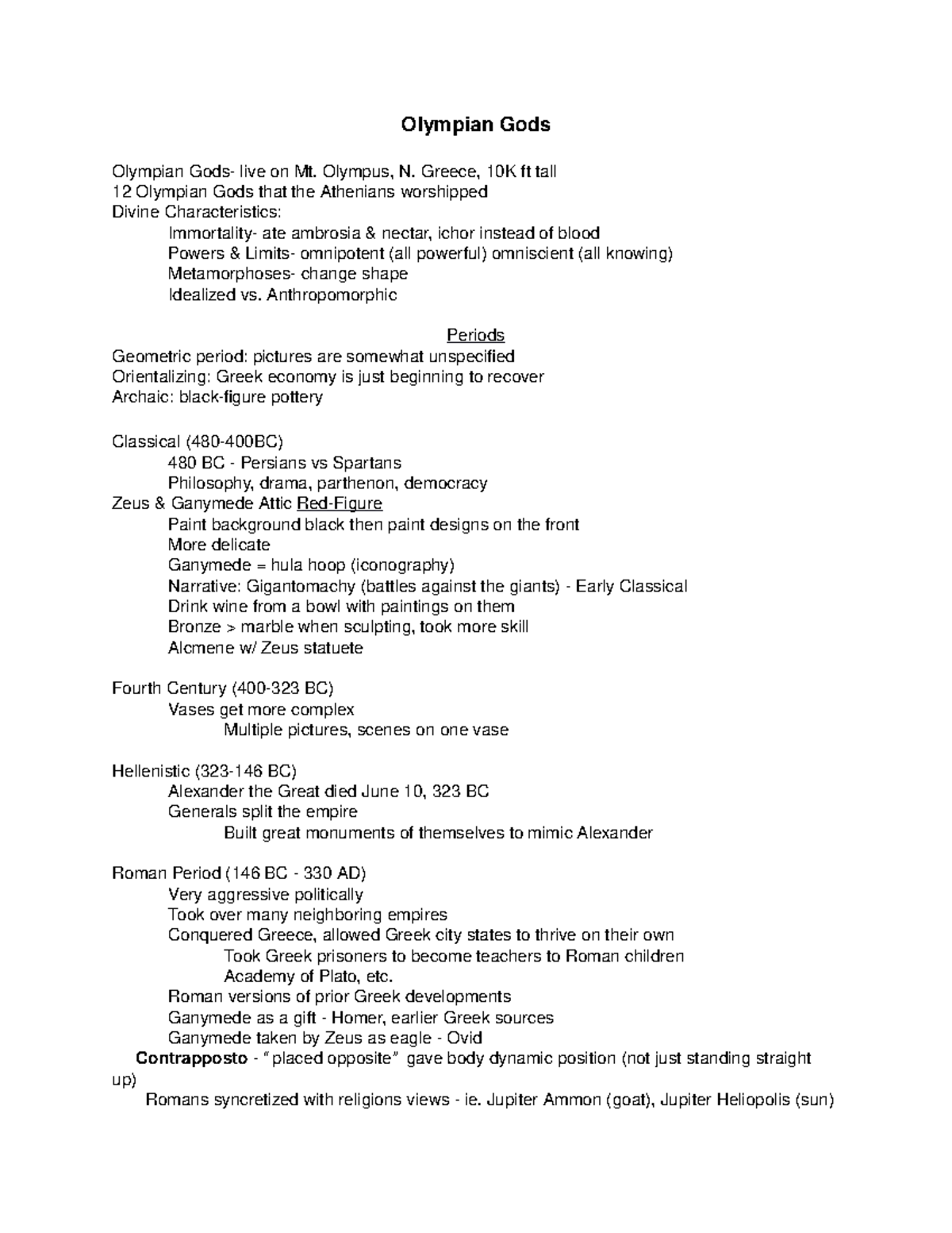 Unit Two Notes Clcv 115 Mythology Of Greece And Rome Studocu