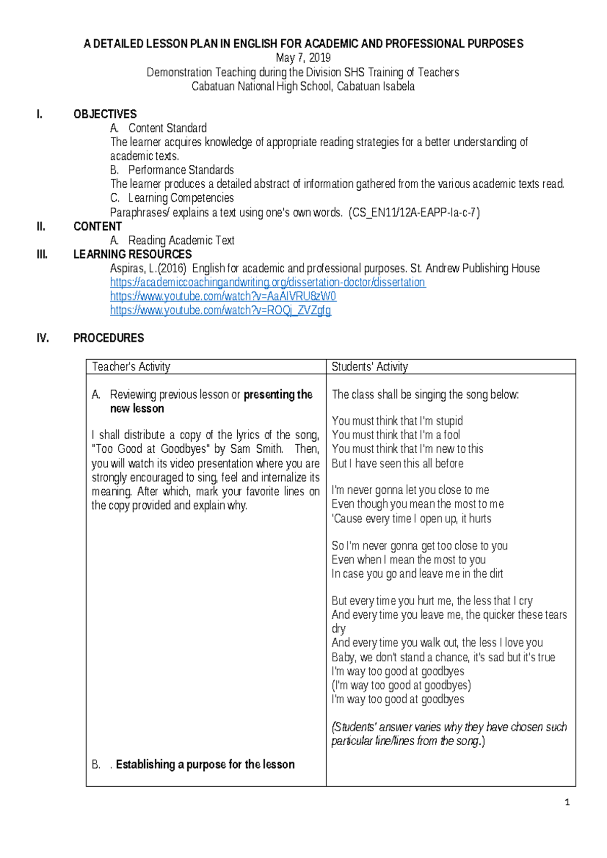 414795528 A Detailed Lesson Plan in English for Academic and ...