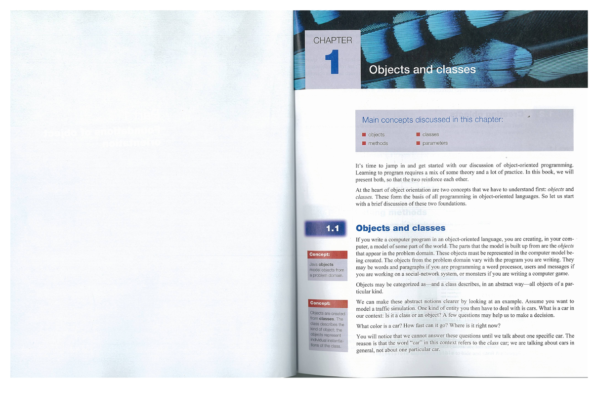 Objects First with Java Chapter 1 and 2 - Studocu