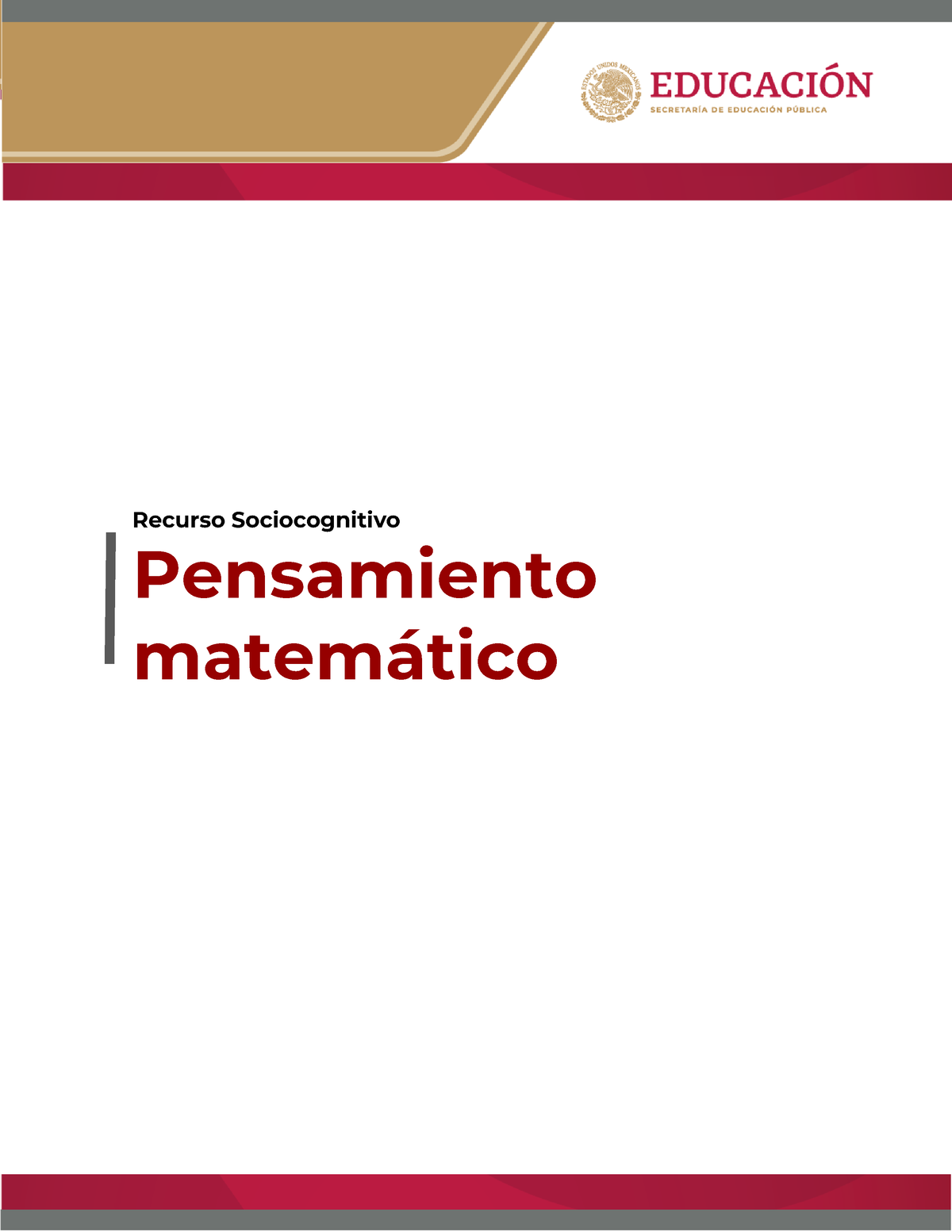 Recurso Sociocognitivo Pensamiento Matemático - Recurso Sociocognitivo ...