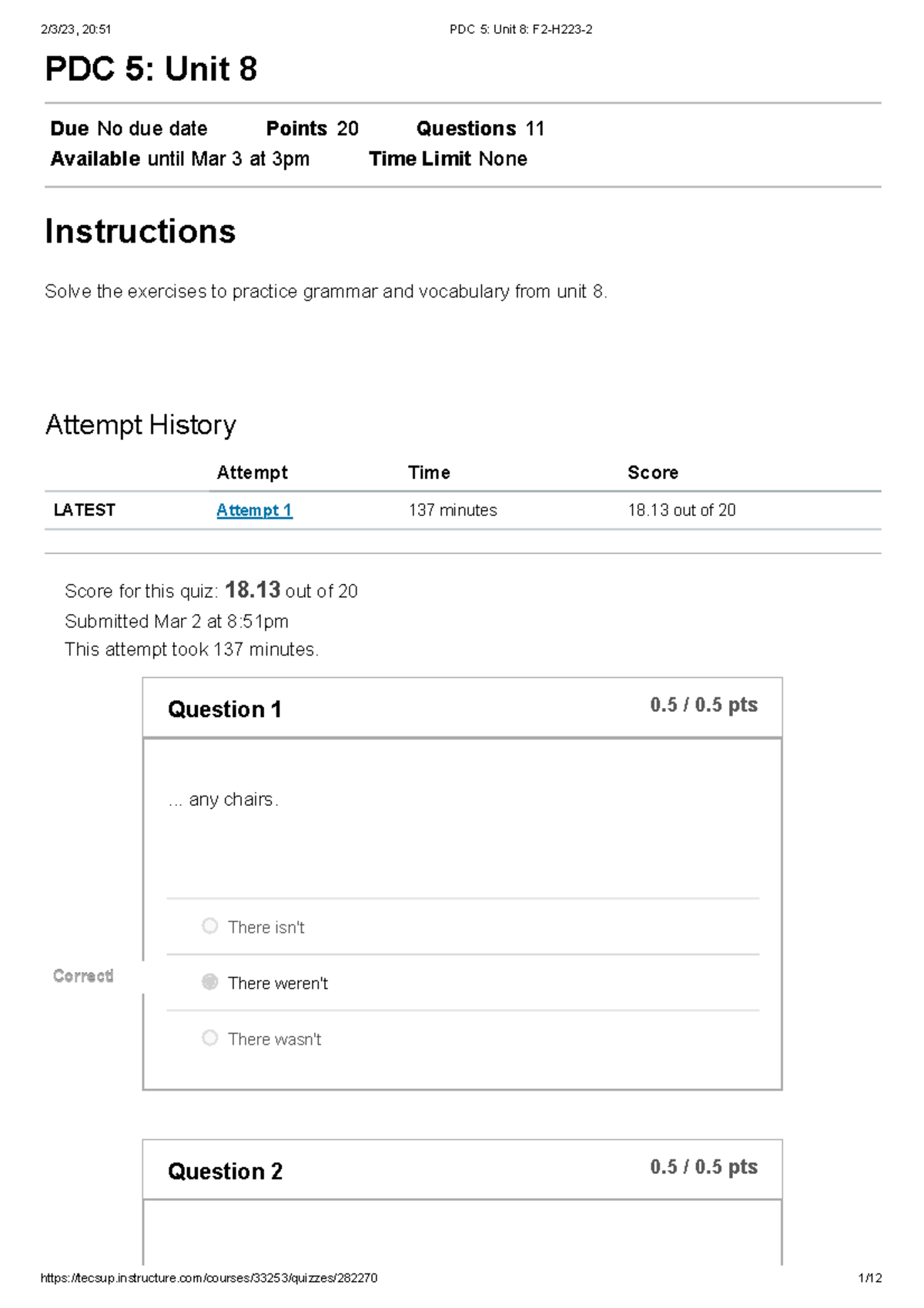 PDC 5 Unit 8 F2-H223-2 - aea - PDC 5: Unit 8 Due No due date Points 20 ...