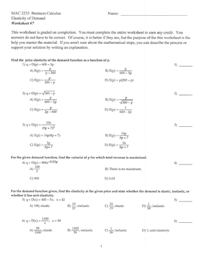 business math chapter 7 homework answers