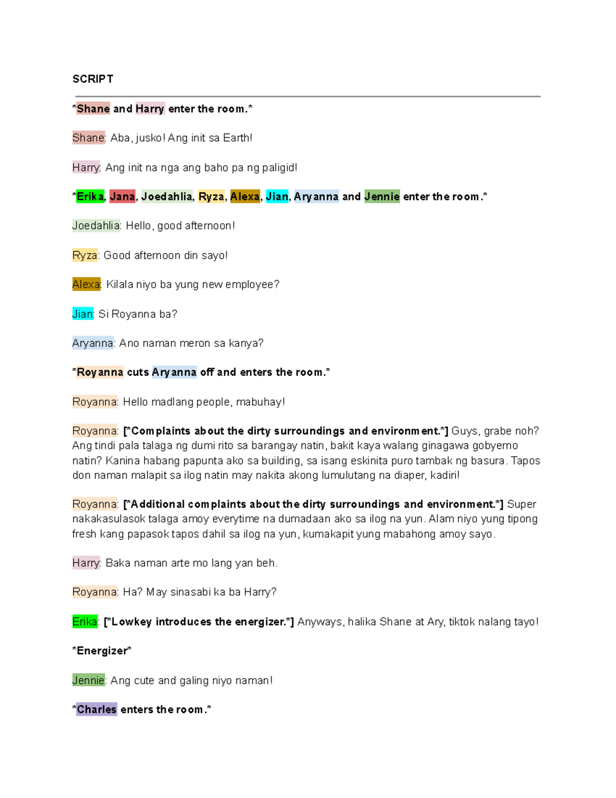 09 22 23-Final-Performance-1 - SCRIPT Shane and Harry enter the room ...