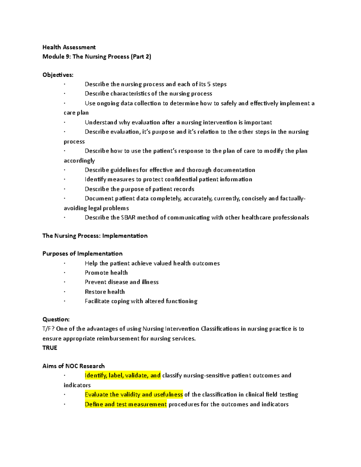 Health Assessment EXAM 3 Master (9-10) - Health Assessment Module 9 ...