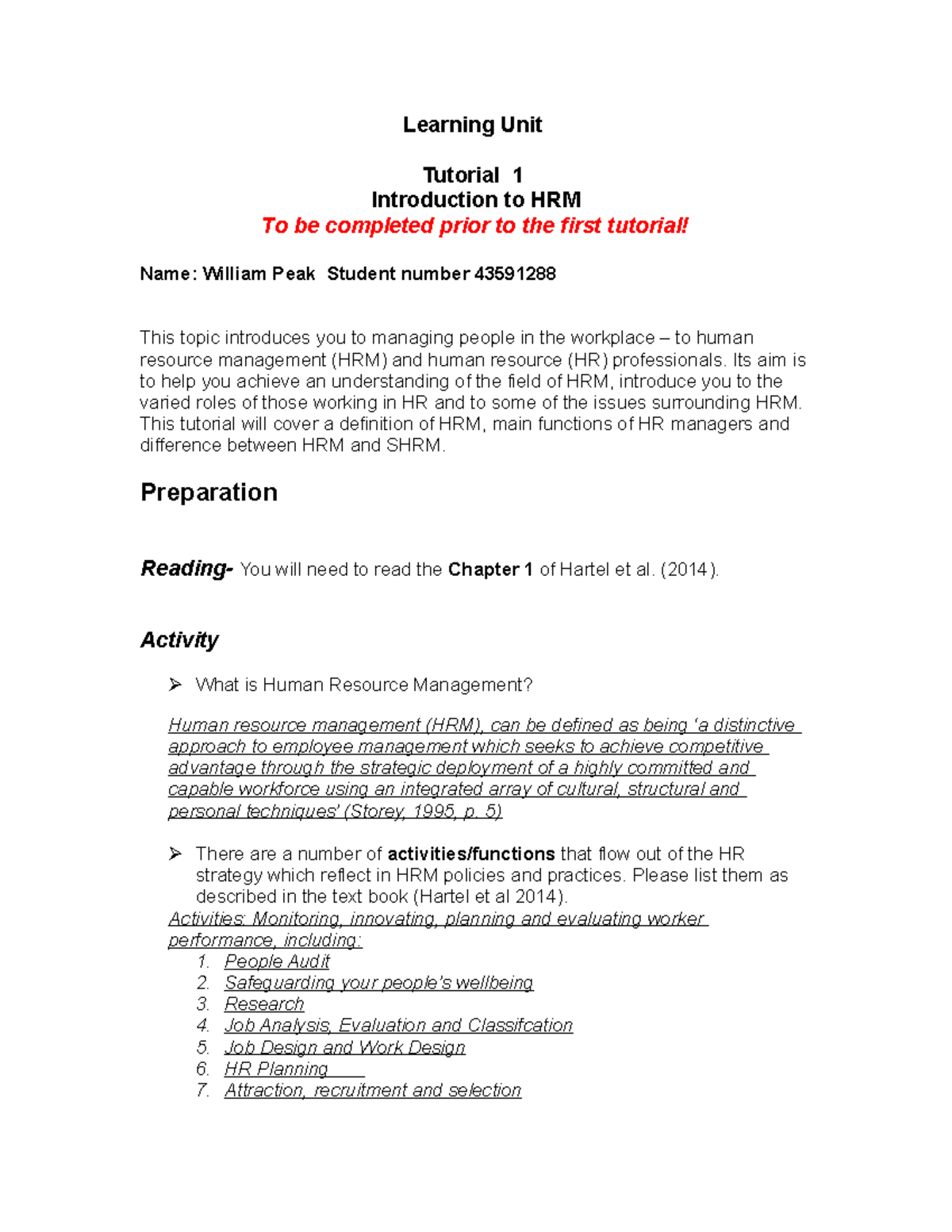 Research paper on human service
