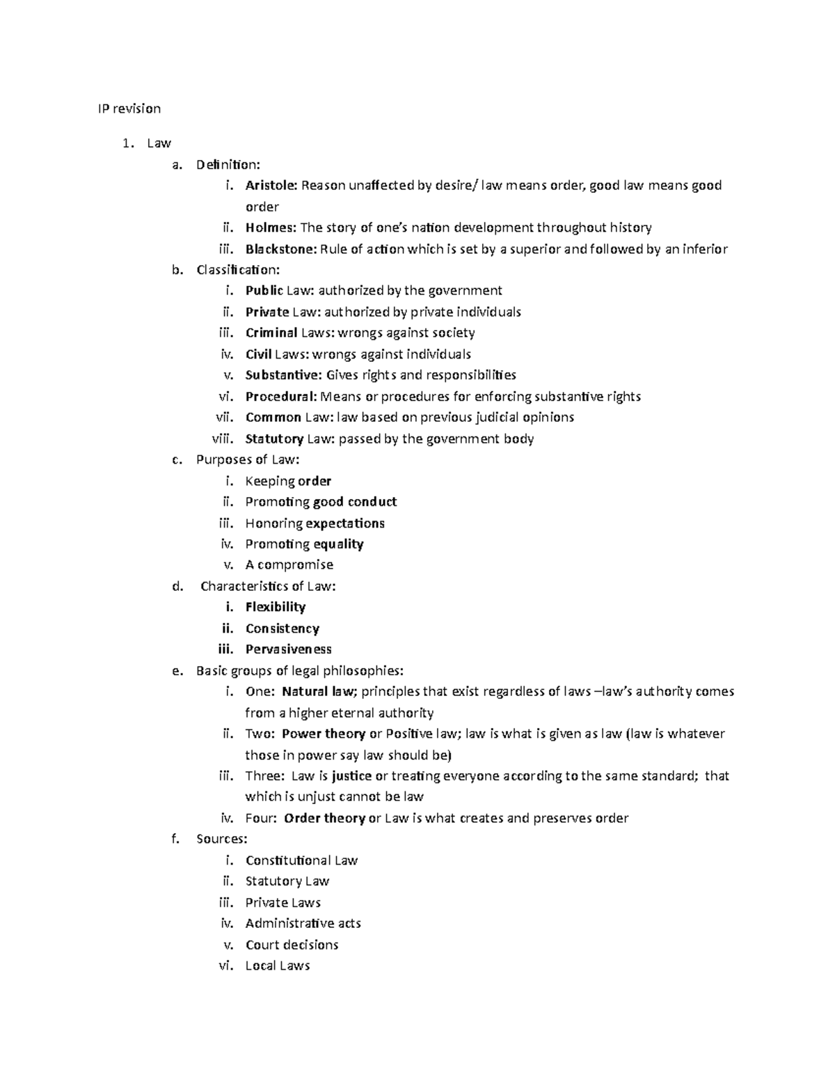 IP revision - Intellectual Property Notes - IP revision Law a ...