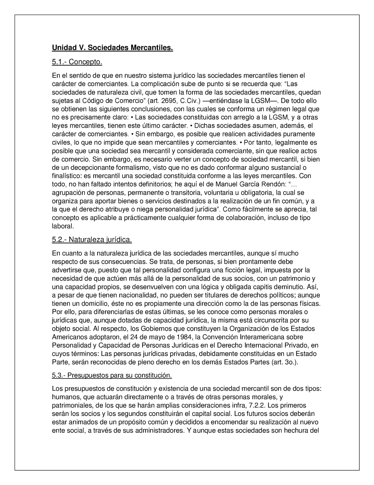 Antologia Mercantil Arturo Diaz Bravo - Unidad V. Sociedades ...