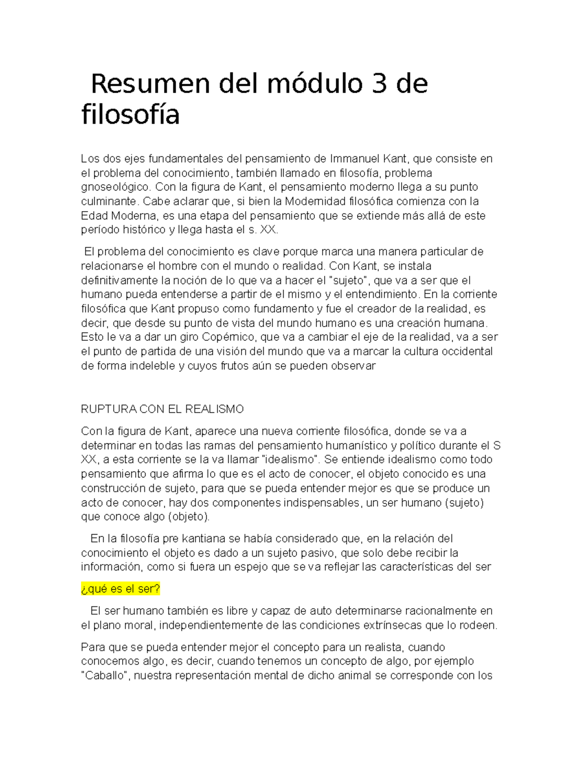 Resumen del módulo 3 de filosofía - Resumen del módulo 3 de filosofía ...