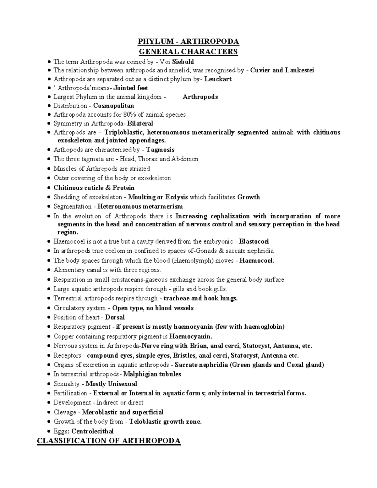 40502 7Arthropoda - Arthropoda - PHYLUM - ARTHROPODA GENERAL CHARACTERS ...