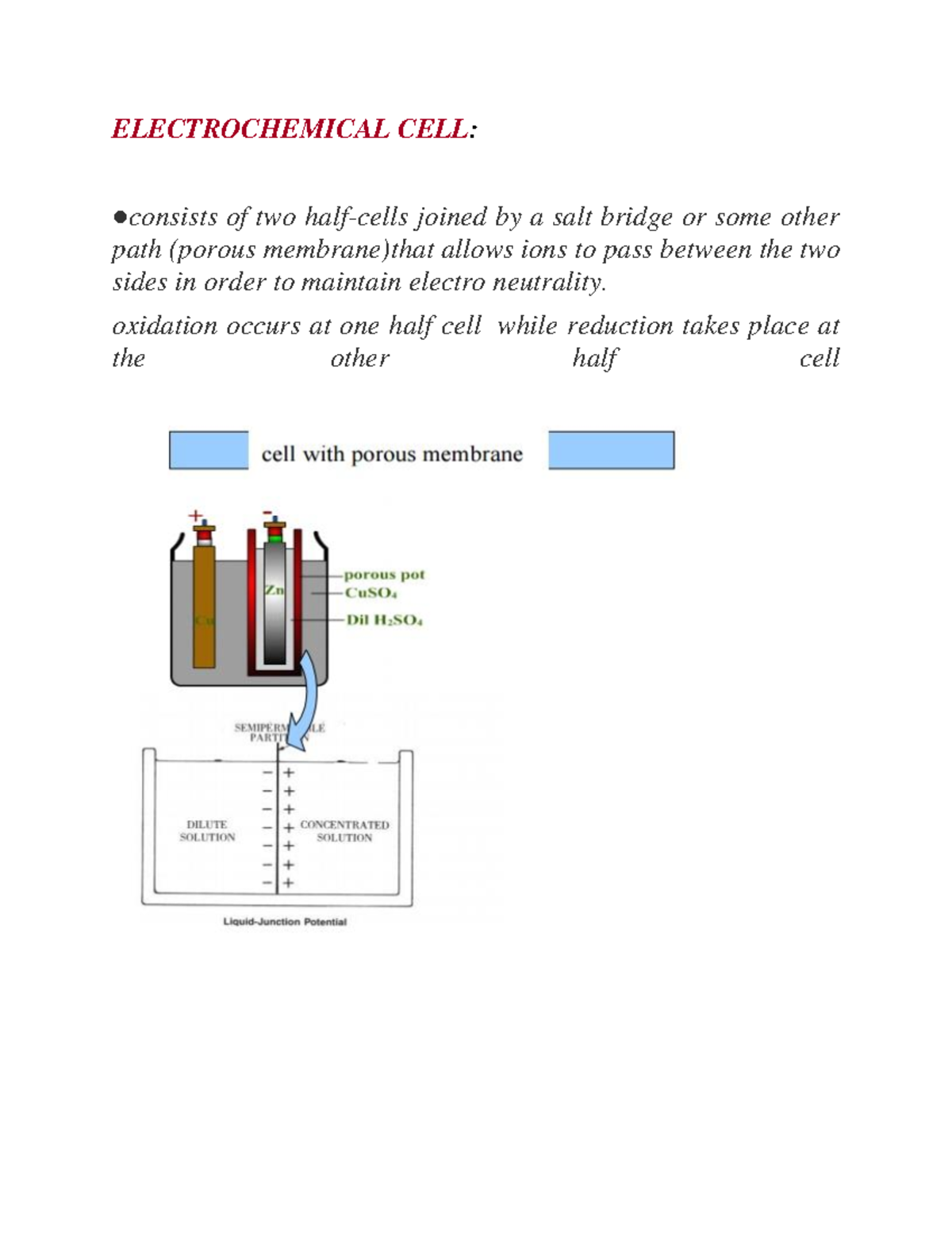 Electrochemical CELL - Engineering chemistry - ELECTROCHEMICAL CELL ...