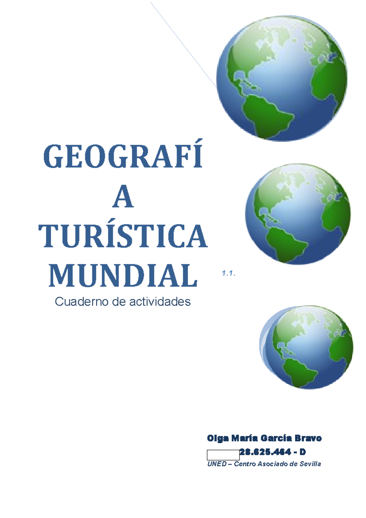 Cuaderno De Actividades Geografia Turística Mundial - 1. GEOGRAFÍ A ...