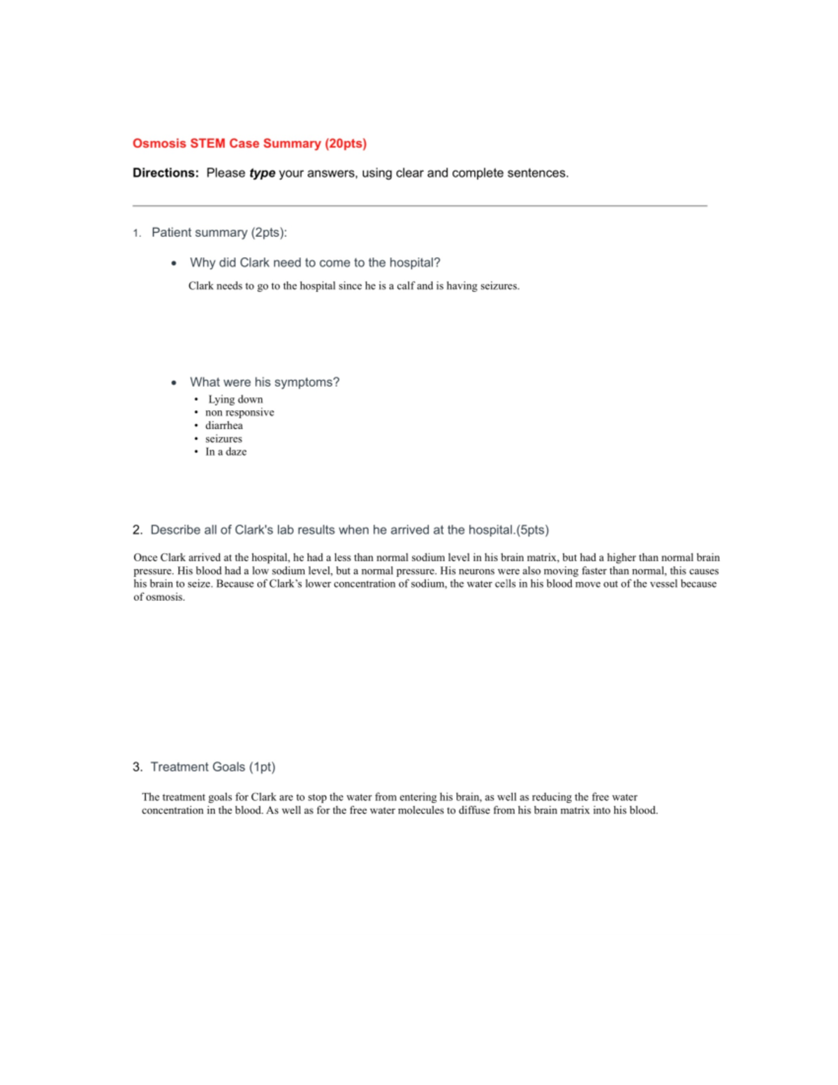 Osmosis Clark STEM Case - BIO111 - Studocu