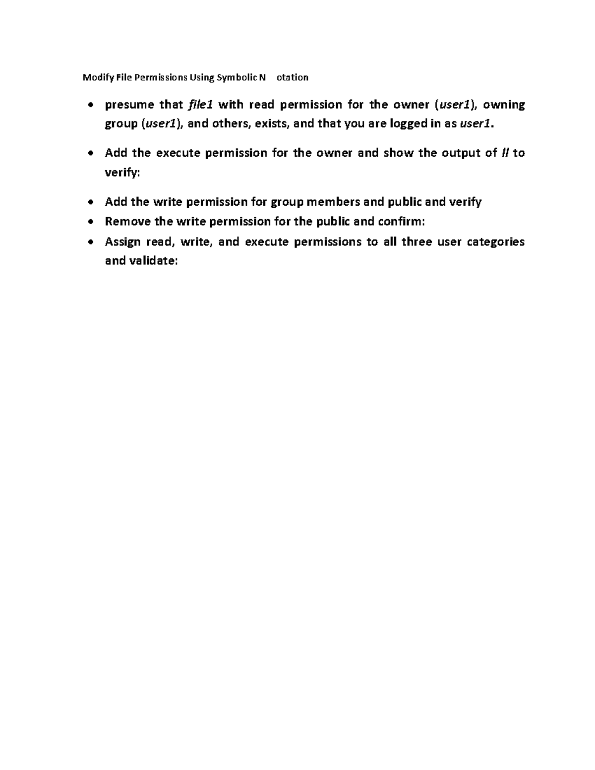Task 3 linux practice questions modify file permissions using