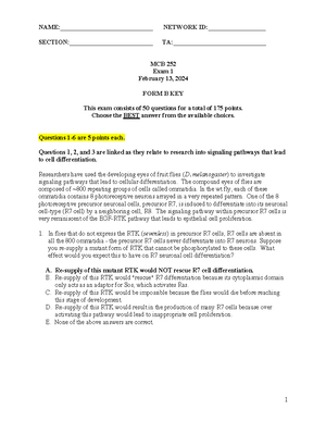 EXAM 1 FORM A KEY - exam key - NAME ...