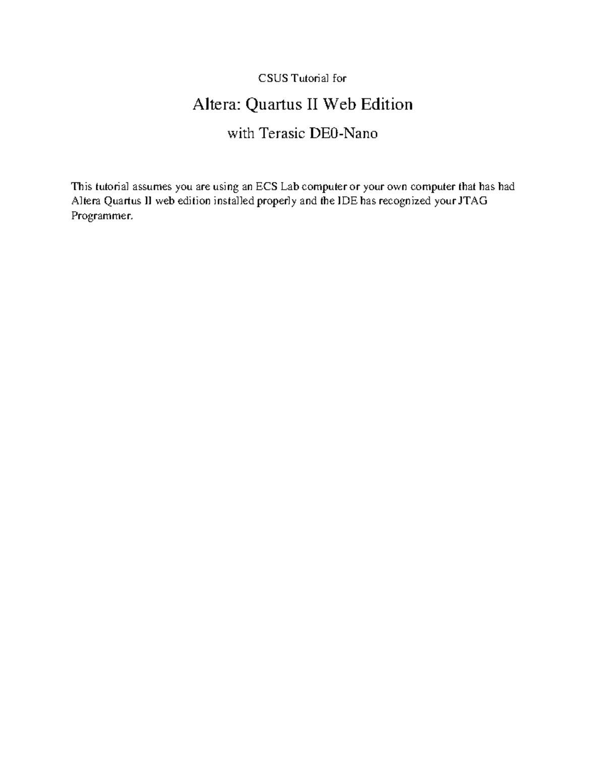 altera quartus ii manual