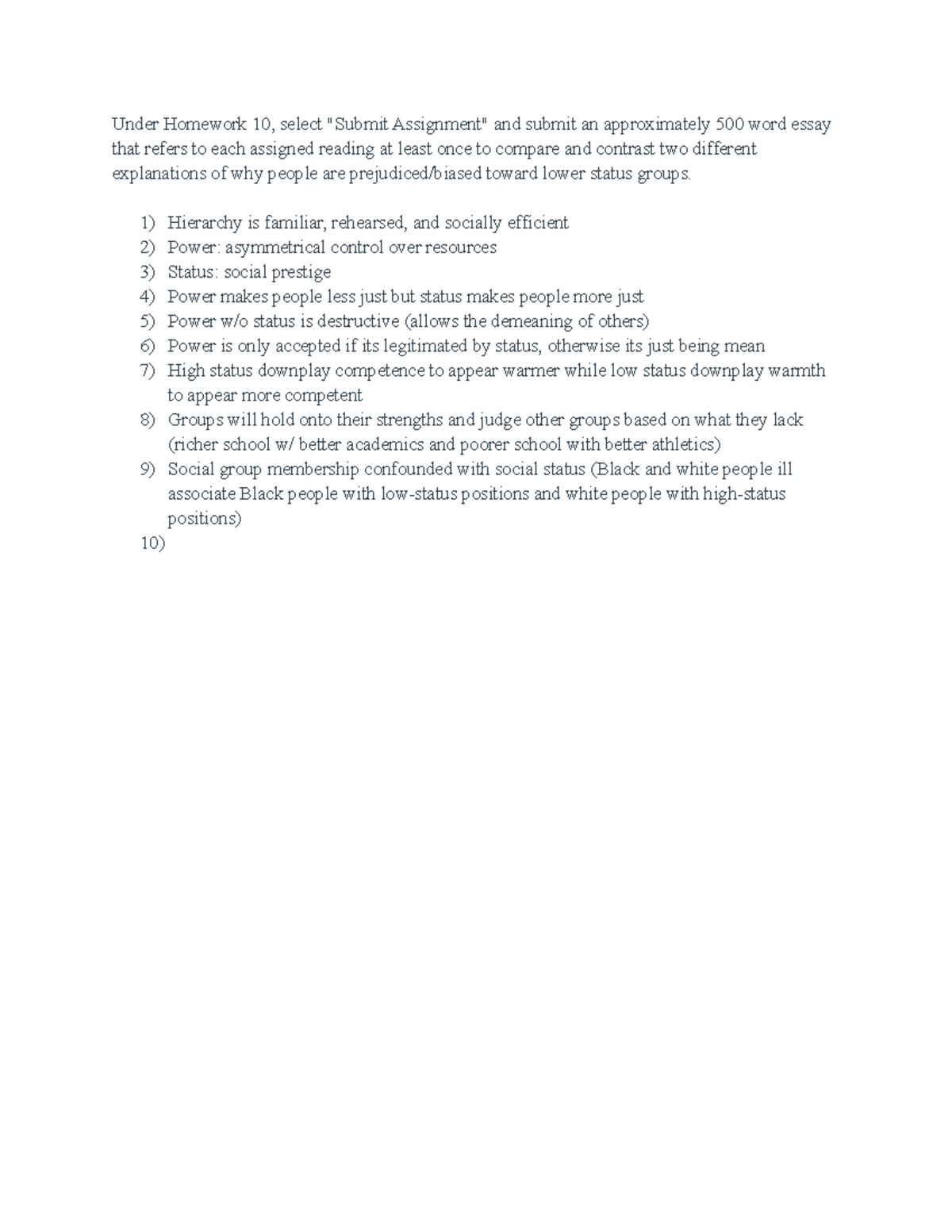 Homework 10 and 11 - Under Homework 10, select 