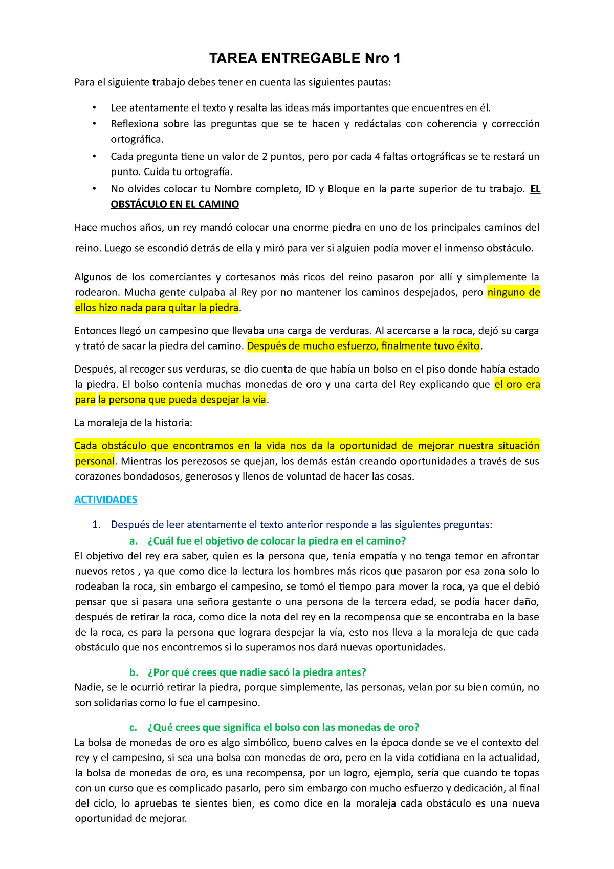 Tarea Entregable 1 Tarea Entregable Nro 1 Para El Siguiente Trabajo Debes Tener En Cuenta Las 2368