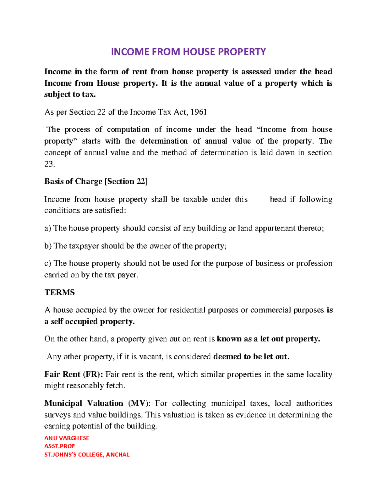 income-from-house-property-notes-anu-varghese-asst-income-from-house