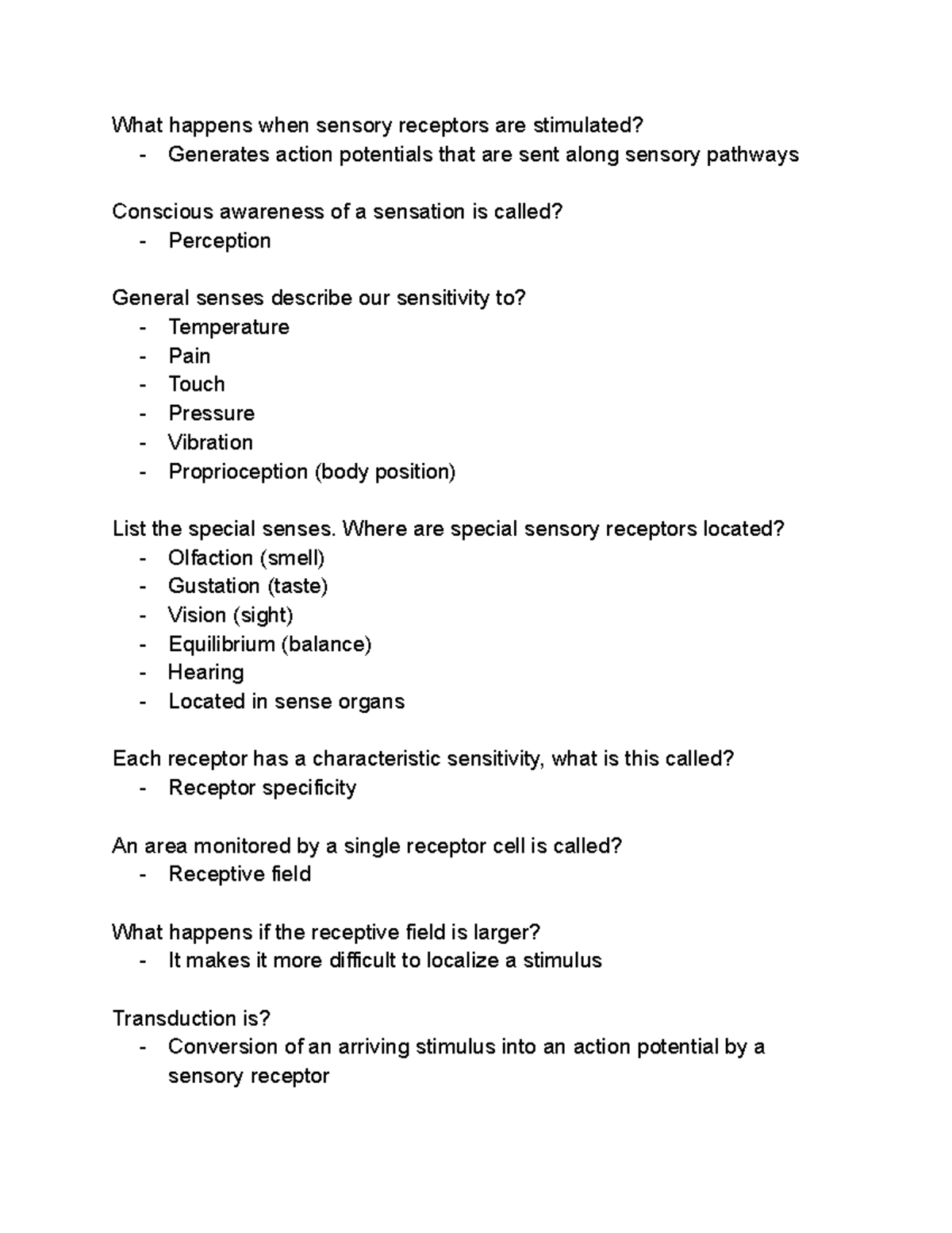 Chapter 15 Sensory Pathways and the Somatic Nervous System - What ...