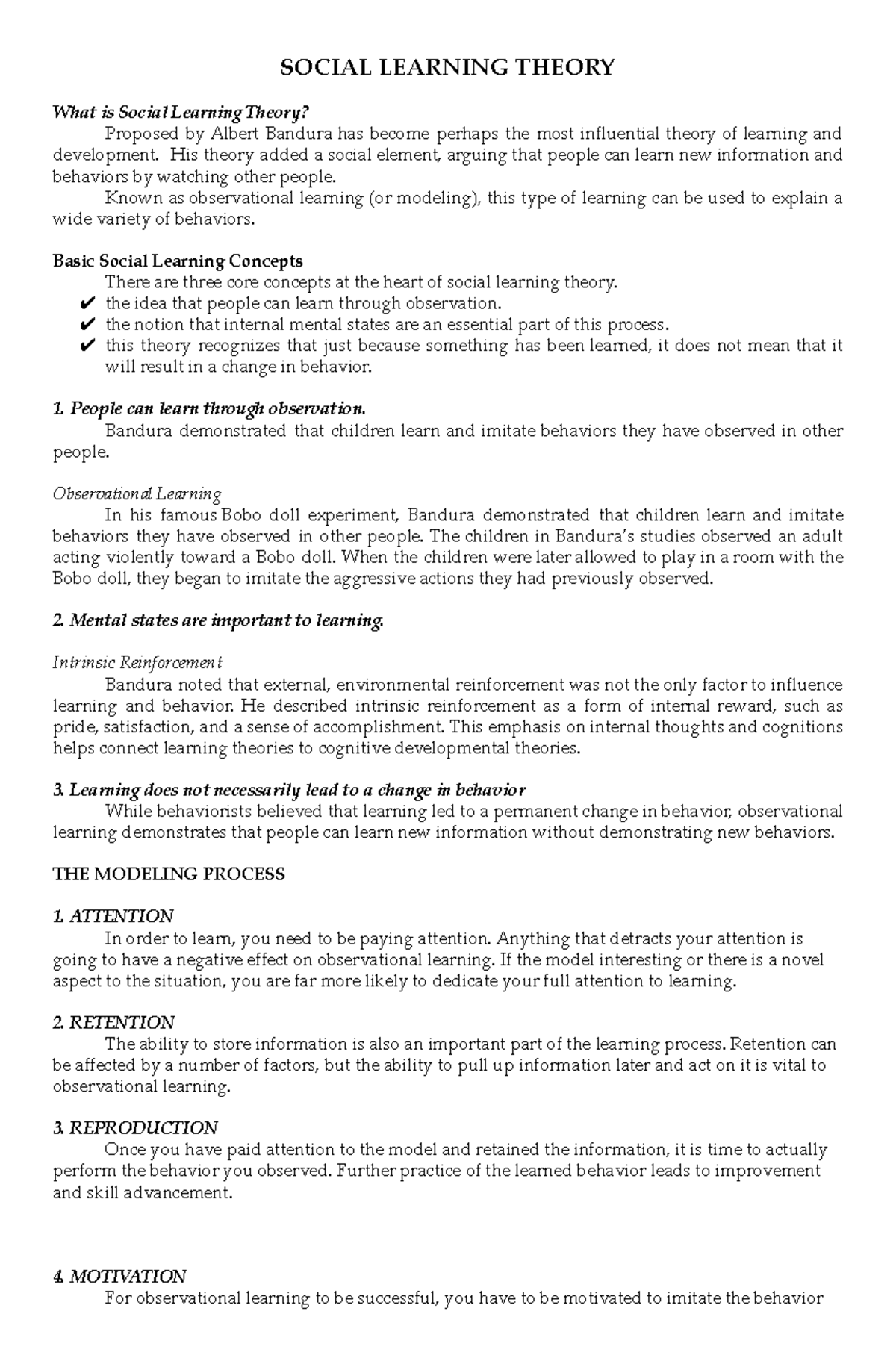 Social Learning Theory - SOCIAL LEARNING THEORY What is Social Learning ...