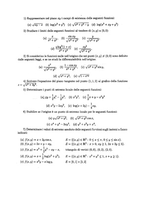 Analisi B Esercizi Probab 02 - Analisi Matematica B. Esercizi Di ...