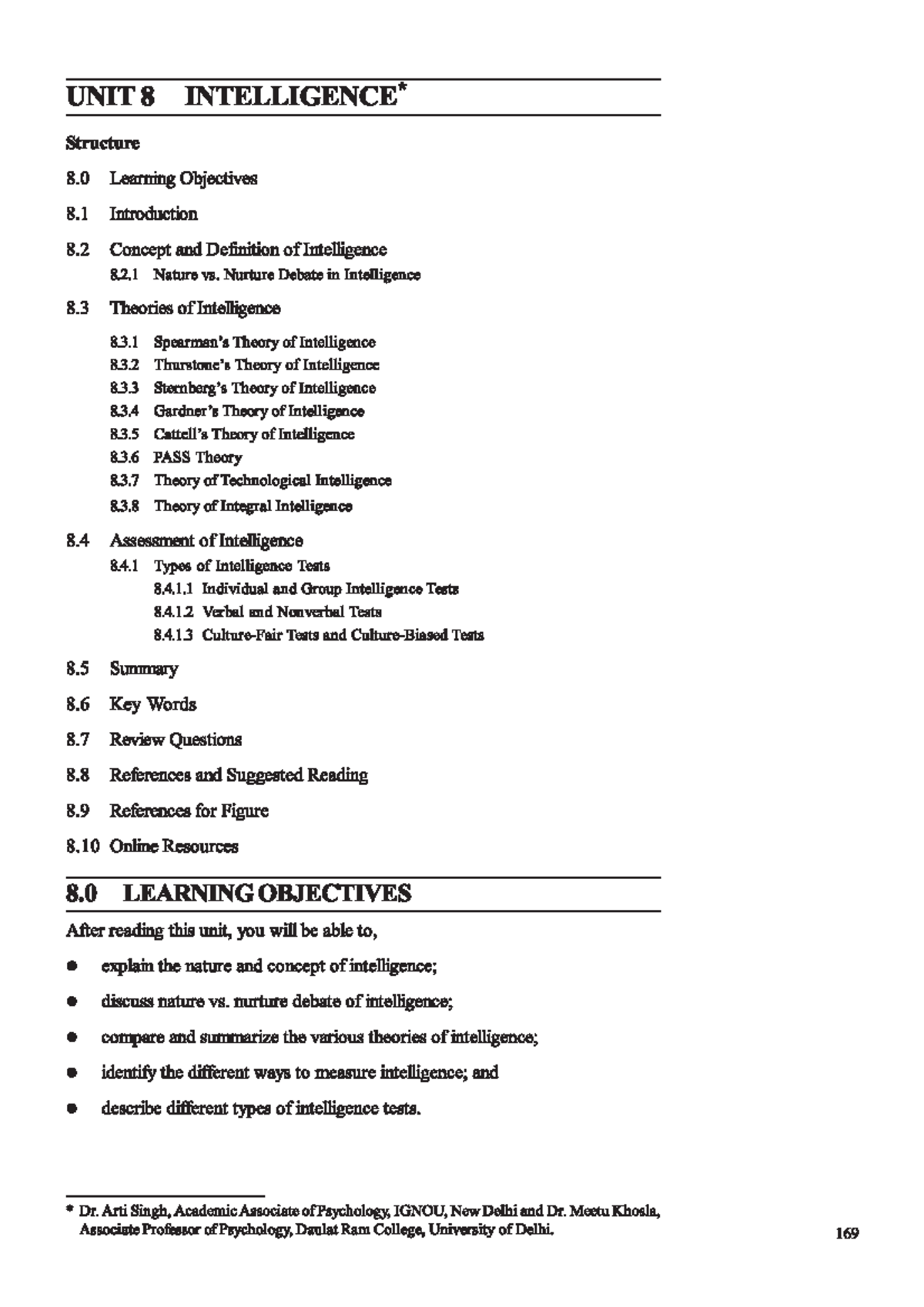 Block-4- Unit 8 Intelligence - Personality And Intelligence 8 ...