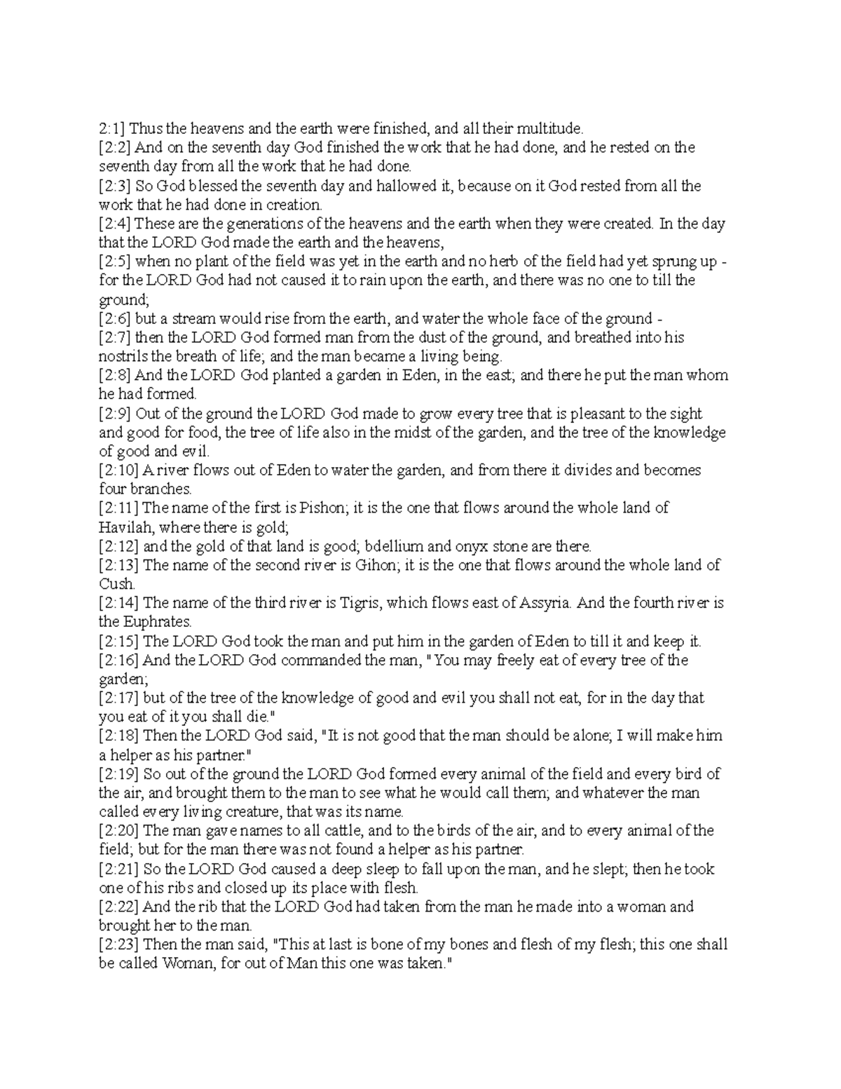 Genesis Chapter 5 - educ - 2:1] Thus the heavens and the earth were ...
