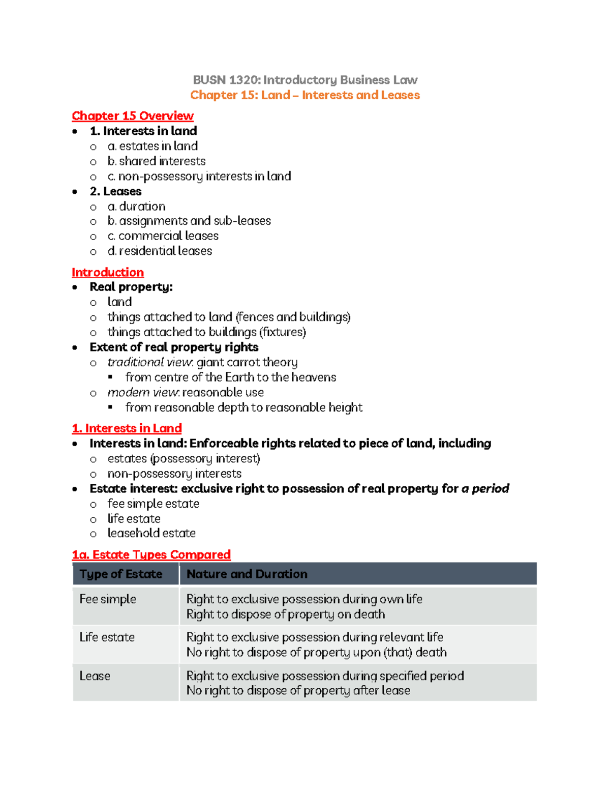 1320 Chapter 15 Slide Notes - BUSN 1320 - Douglascollege - Studocu