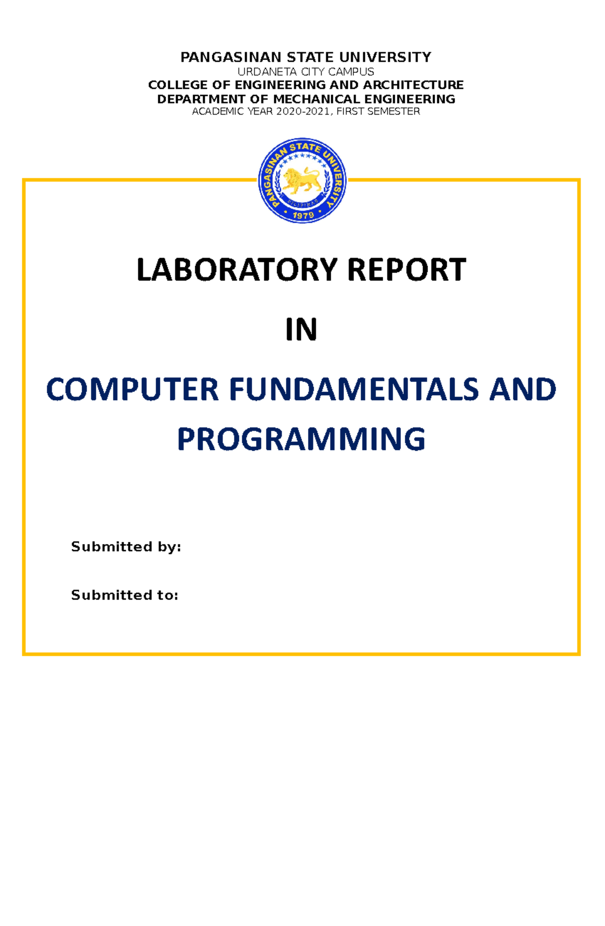 Laboratory- Flowcharting - Computer Fundamentals and Programming ...