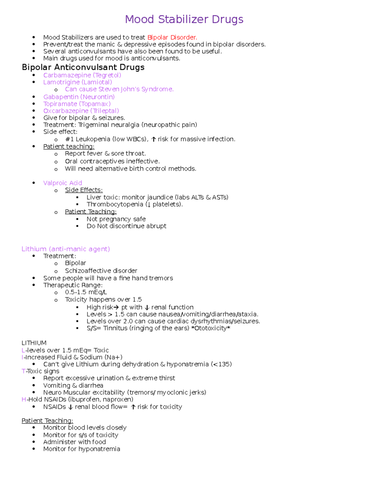study material for bipolar medication - Mood Stabilizer Drugs Mood ...