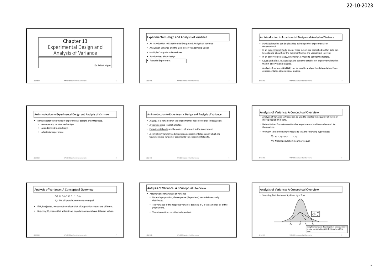 experimental design anova