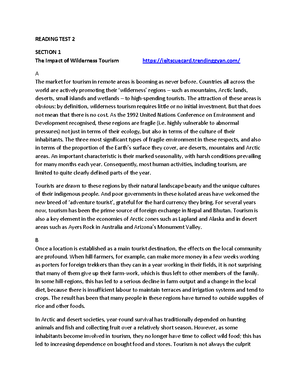 Ielts Reading TEST 2 - hrsrrrrrrsh