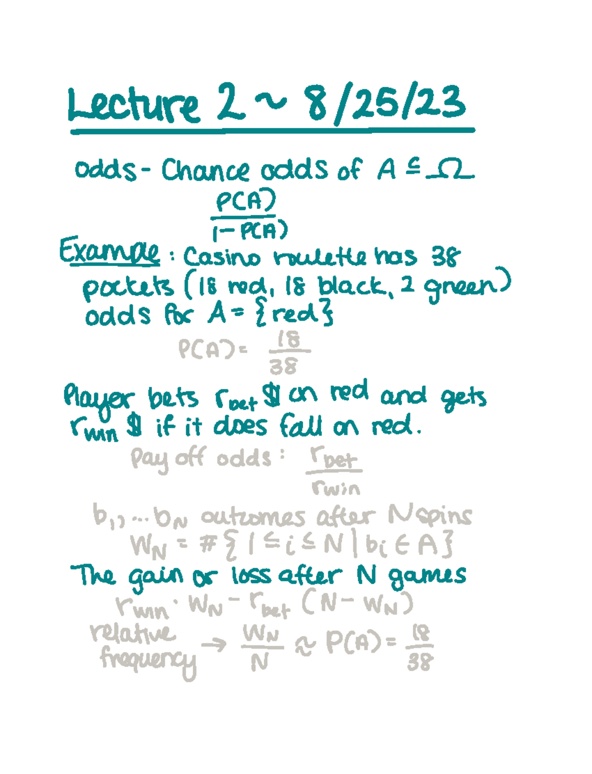 Probability Lecture 2 - MATH 530 - OSU - Studocu