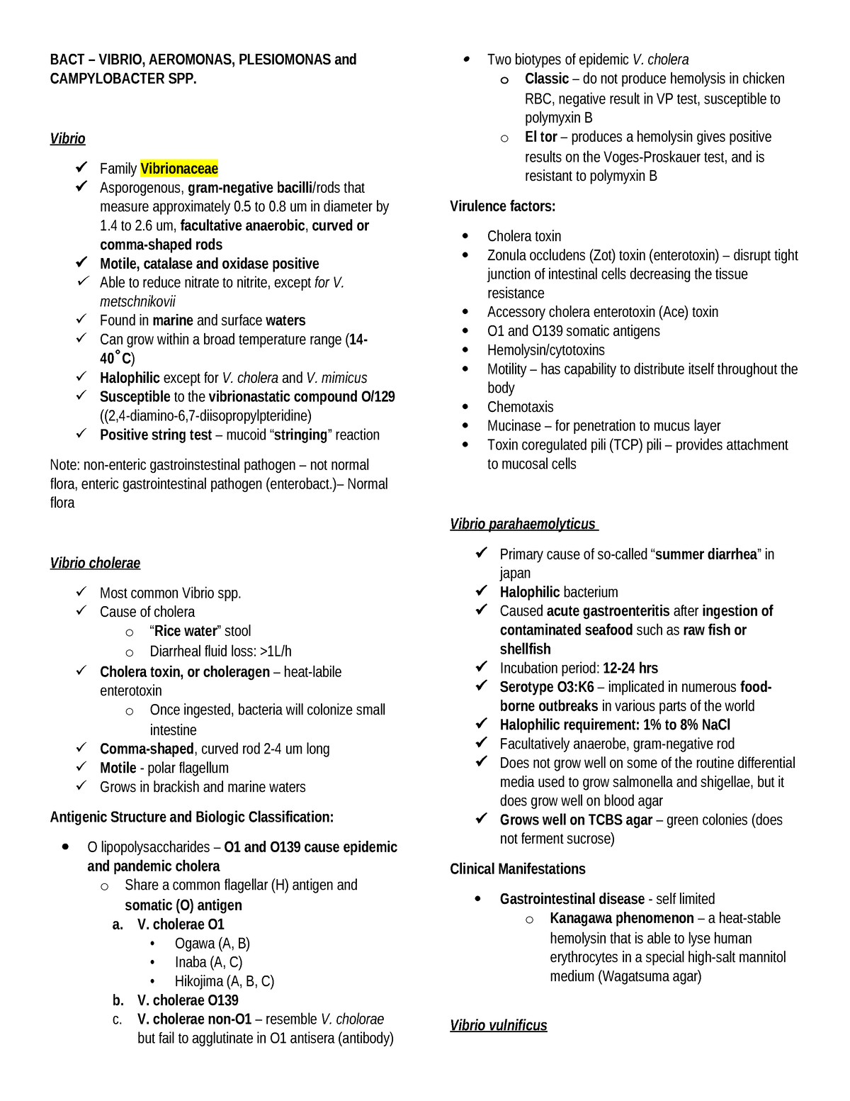 BACT- vibrio - BACT – VIBRIO, AEROMONAS, PLESIOMONAS and CAMPYLOBACTER ...