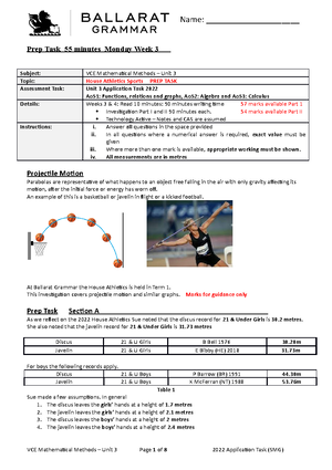 Yr12 Maths Methods Practice Task Sac 1 AOS1/2/3 - Name ...